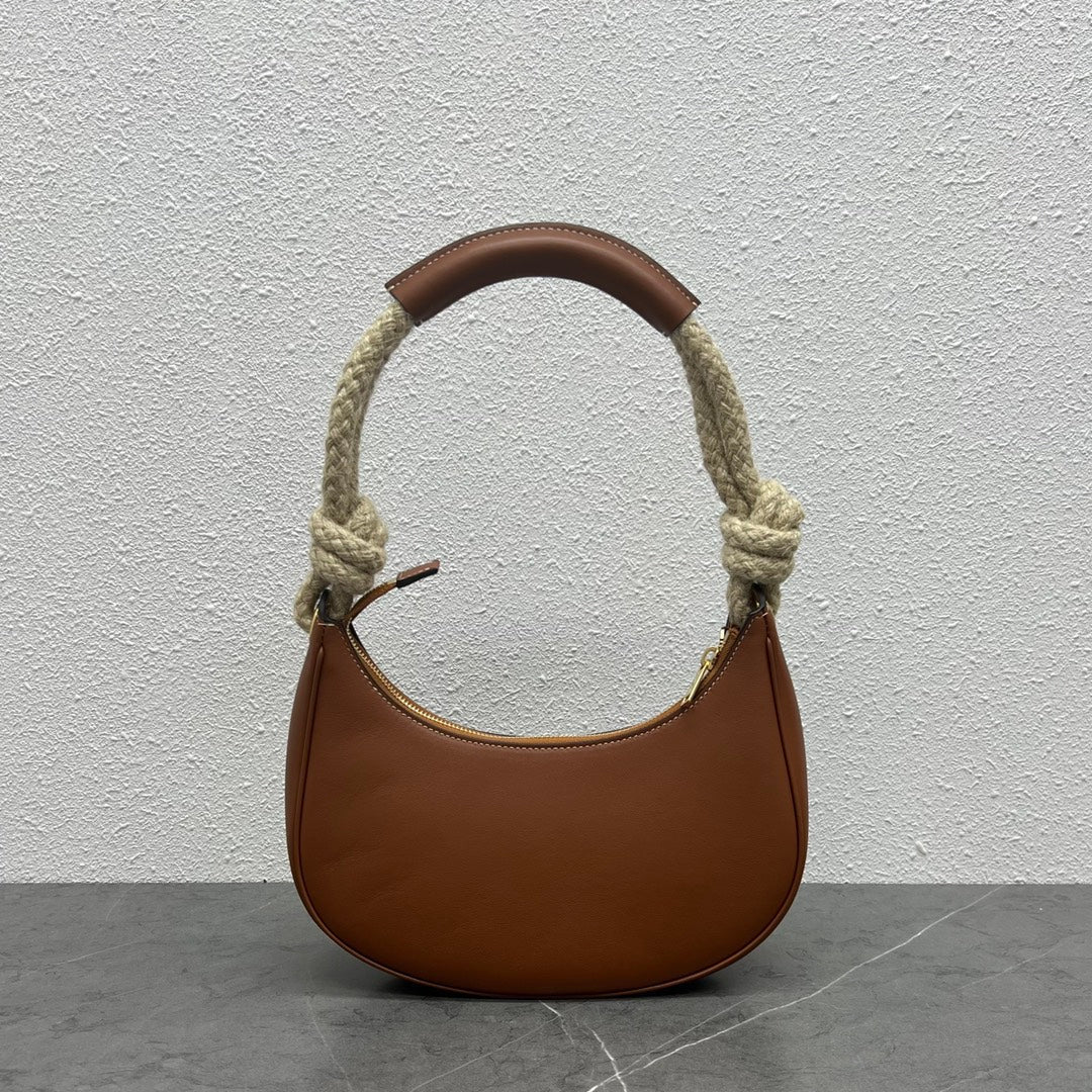 Celine 2026 Ava Strap Bag 24.5cm Tan Smooth Calfskin 281919
