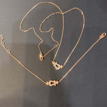 Fred Force 10 Small Model Pink Gold Necklace
