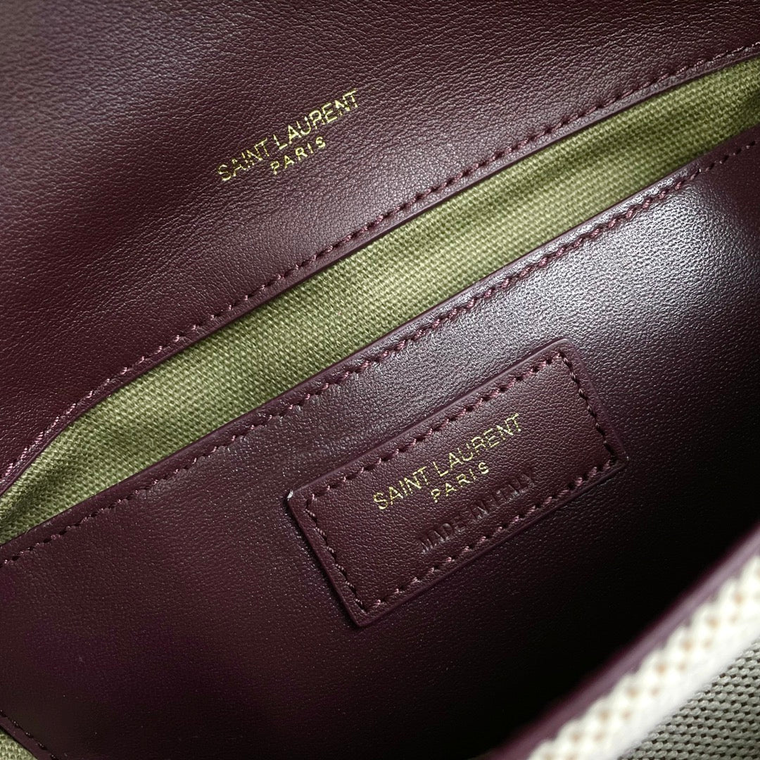 Niki Baby Shoulder Bag 22cm Burgundy Cotton Sheepskin 285499