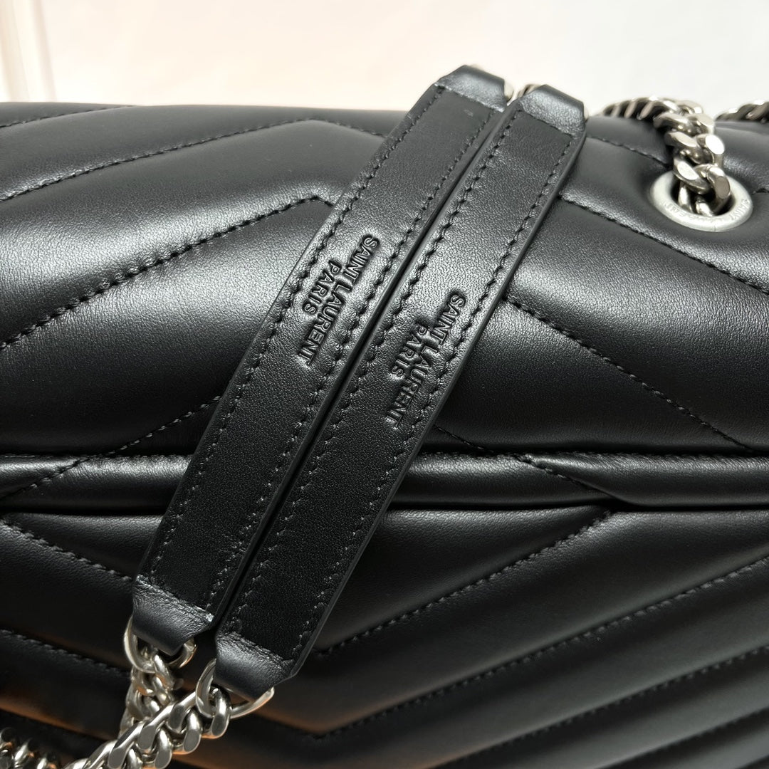 YSL Large Loulou Bag 33cm Black Lambskin SHW