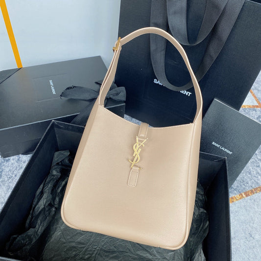 le 5a7 small 23cm dark beige calfskin