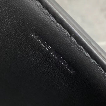Celine 2026 Chain Shoulder Bag Claude 23cm Black Silver Shiny Calfskin