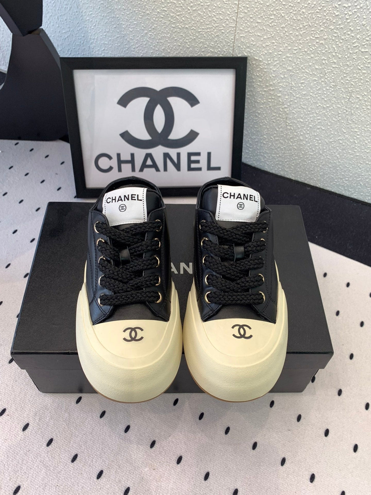 CC Mule Sneaker 50mm In Black Cowhide 147070