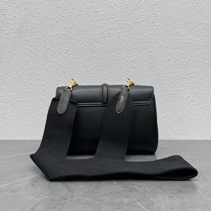 Celine 2026 Teen Soft 16 Bag 23cm Black Smooth Calfskin