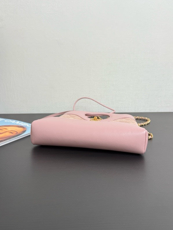 CC 31 Mini Shopping Bag 23cm Pink Suede Calfskin