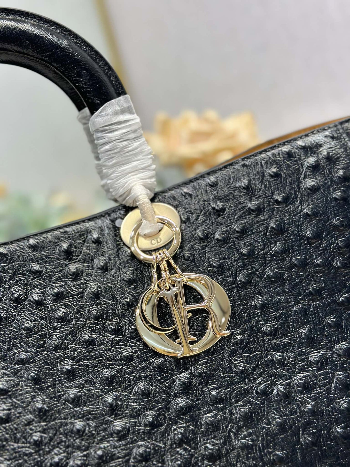 Dior 2026 Toujours Bag Black Embossed Calfskin 288195