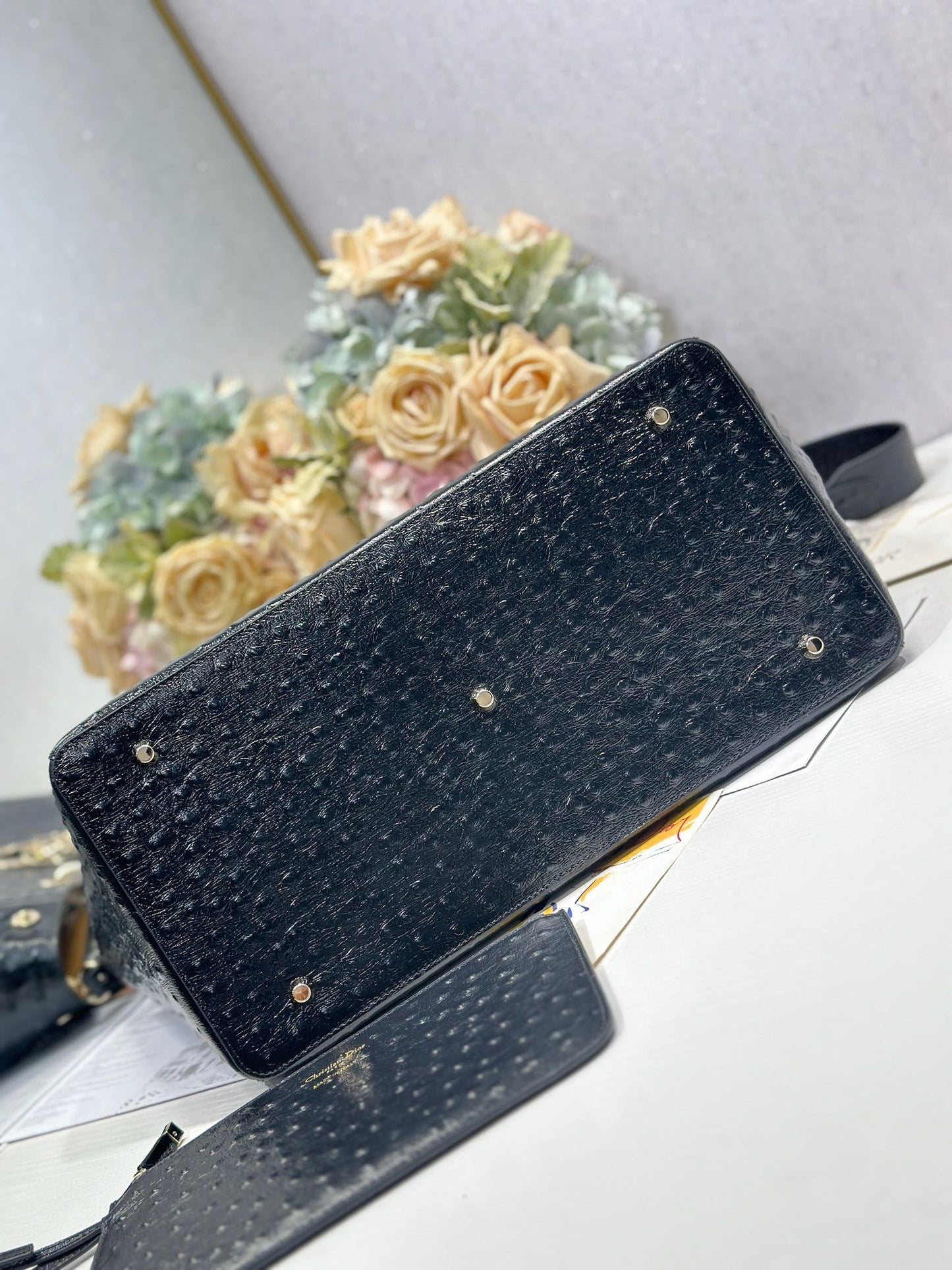 Dior 2026 Toujours Bag Black Embossed Calfskin 288195