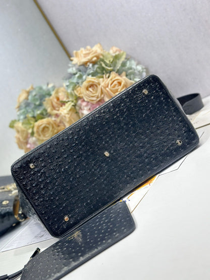 Dior 2026 Toujours Bag Black Embossed Calfskin 288195