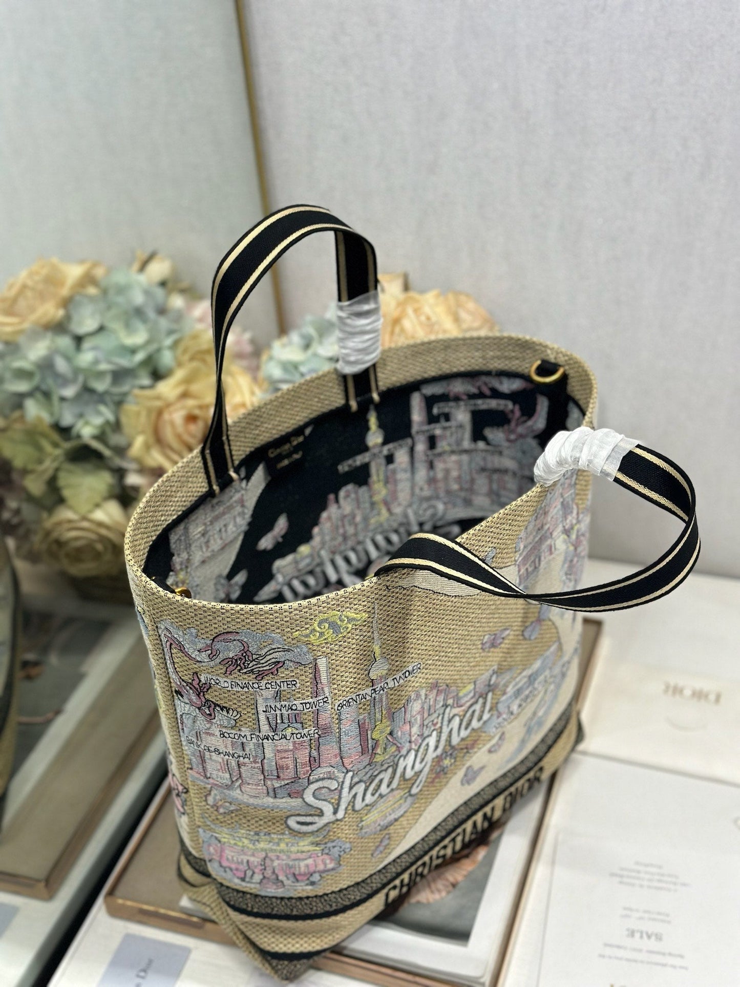 Dior 2026 City Postcard Resort Style Handbag "Shanghai Exclusive" Canvas 288600