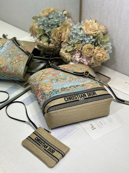 Dior 2026 City Postcard Resort Style Handbag "Hong Kong Exclusive" Canvas 288602