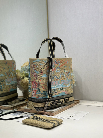 Dior 2026 City Postcard Resort Style Handbag "Hong Kong Exclusive" Canvas 288602