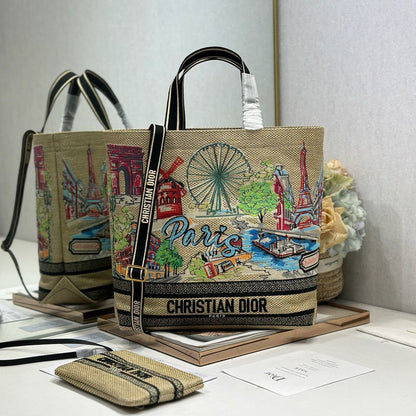 Dior 2026 City Postcard Resort Style Handbag "Paris Exclusive" Canvas 288604