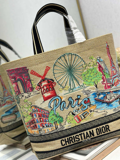 Dior 2026 City Postcard Resort Style Handbag "Paris Exclusive" Canvas 288604