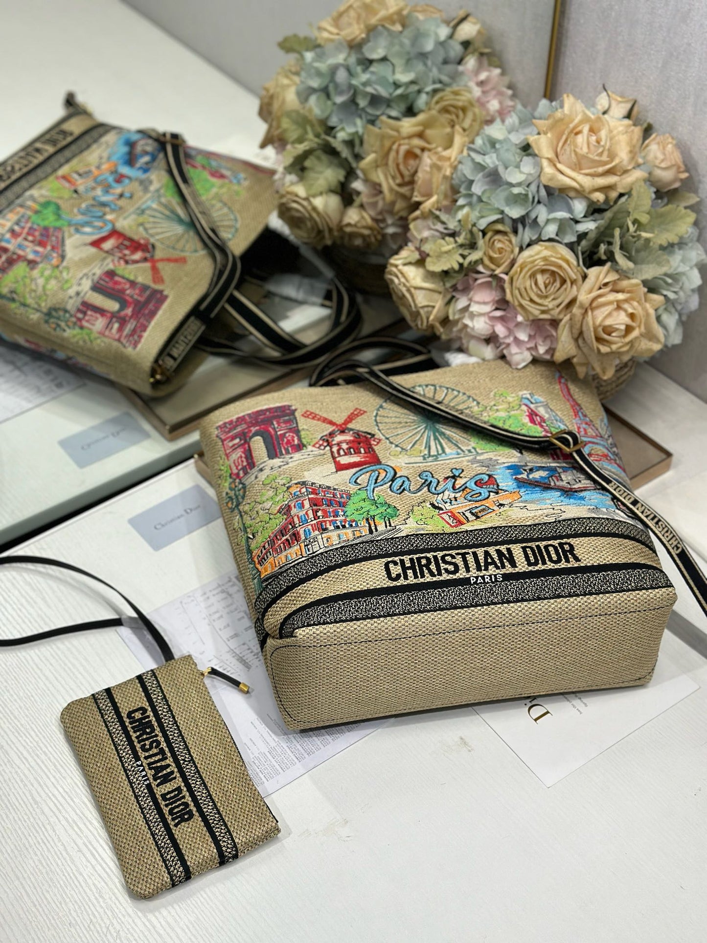 Dior 2026 City Postcard Resort Style Handbag "Paris Exclusive" Canvas 288604