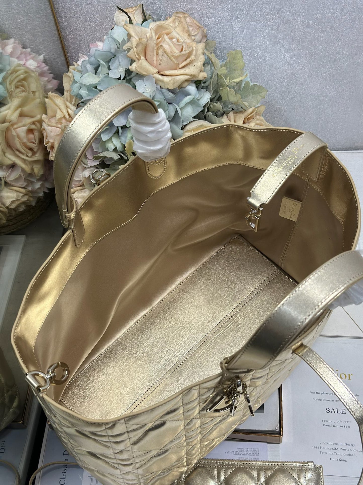 Dior 2026 Toujours Bag Gold Calfskin 288529