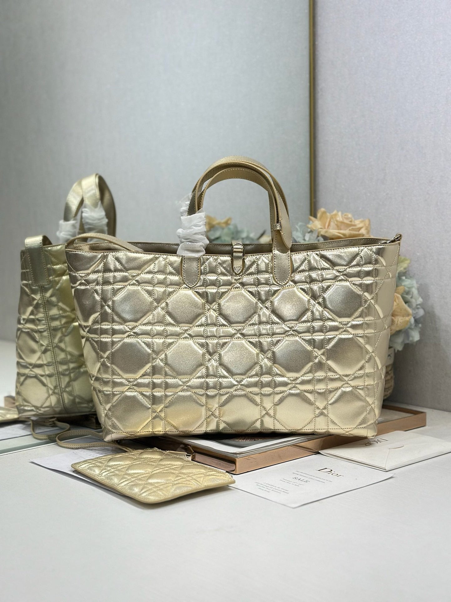 Dior 2026 Toujours Bag Gold Calfskin 288529
