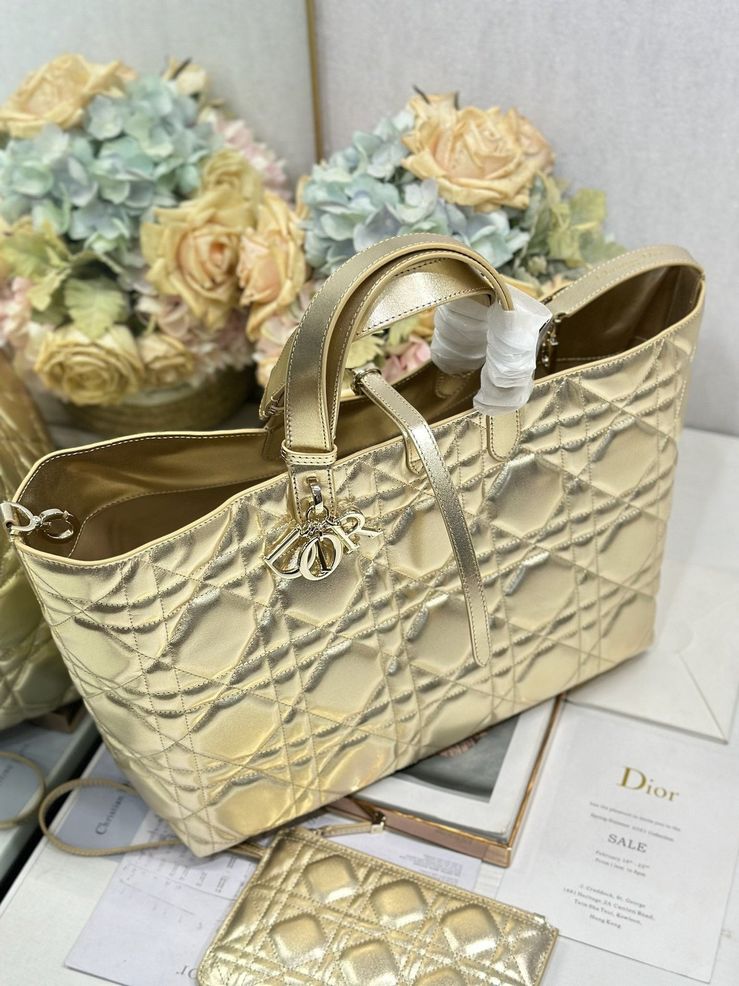 Dior 2026 Toujours Bag Gold Calfskin 288529