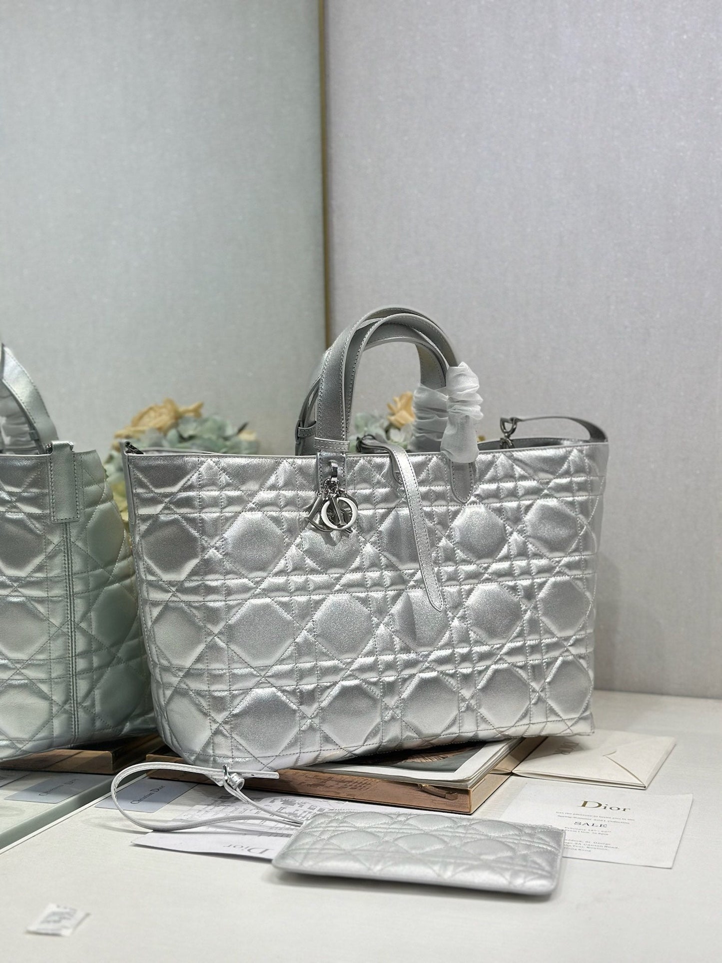 Dior 2026 Toujours Bag Silver Calfskin 288544