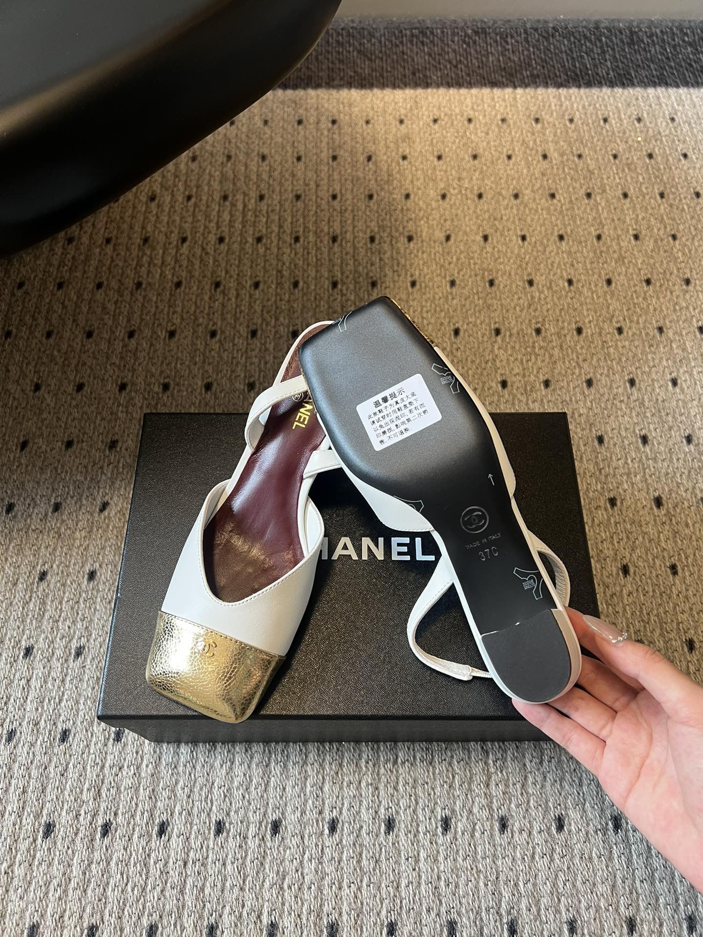 Chanel 2026 Square Toe Slingback Leather