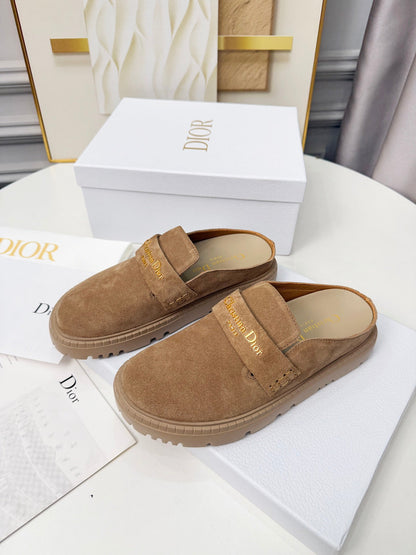 Dior 2026 Mule Light Brown Suede Cowhide 717873