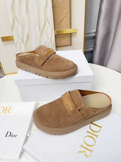 Dior 2026 Mule Light Brown Suede Cowhide 717873
