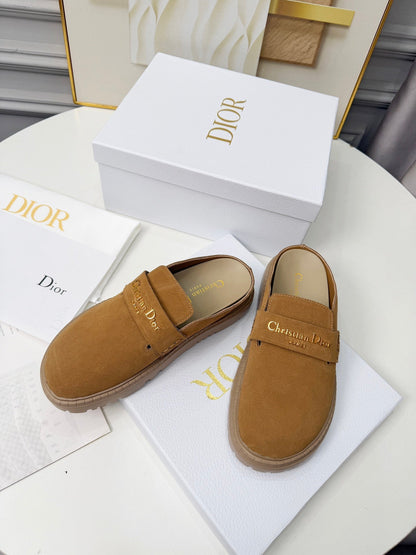 Dior 2026 Mule Camel Suede Cowhide 717872