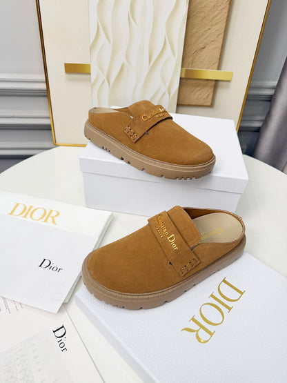 Dior 2026 Mule Camel Suede Cowhide 717872