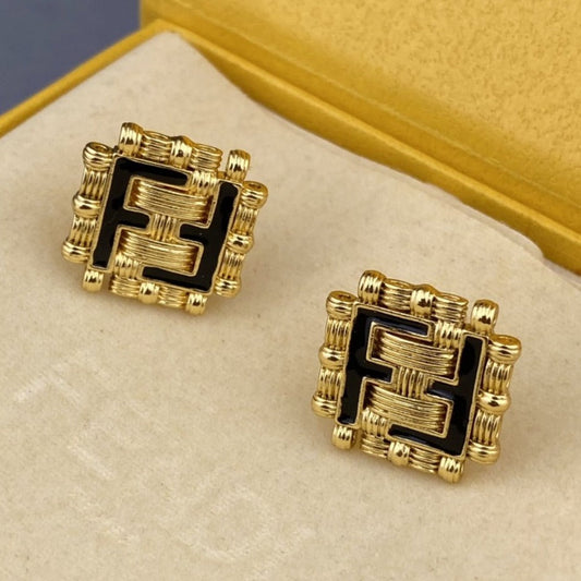 FF BLACK GOLD EARRINGS
