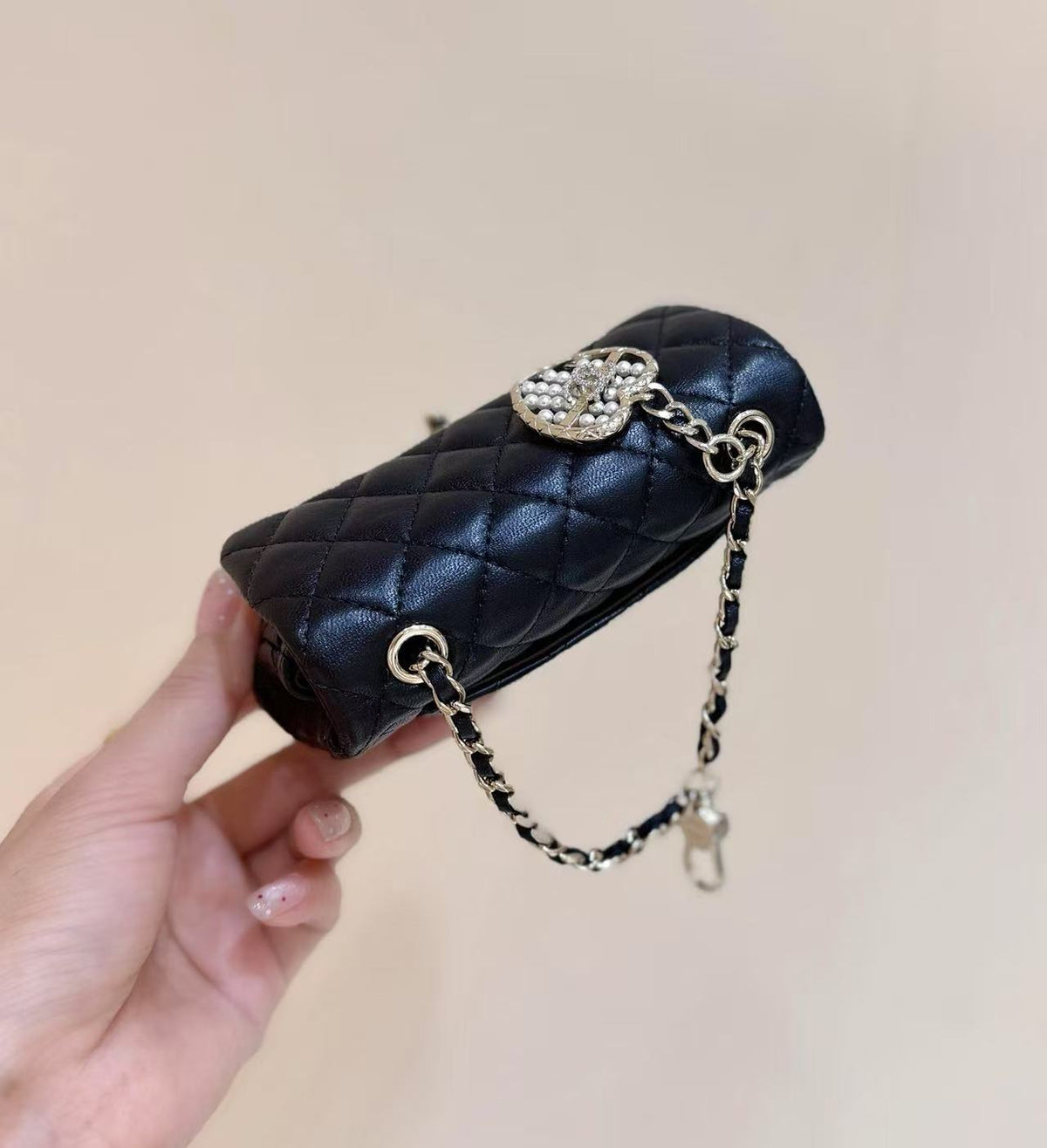 Chanel Mini Bag Black Sheepskin
