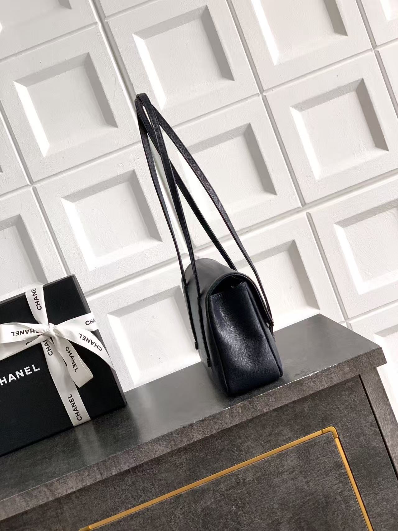 Chanel 2026 Bag 22cm Grained Shiny Calfskin