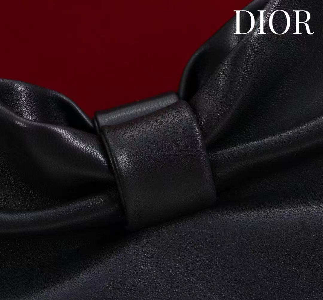 Dior 2026 Bow Bag 27cm Black Lambskin