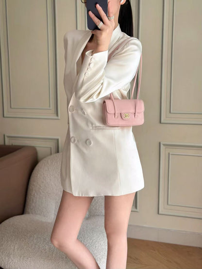 Chanel 26 Shoulder Bag 17cm Pink Caviar Leather