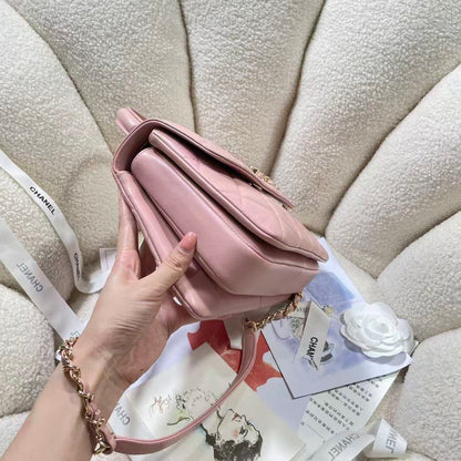 Chanel 2026 Trendy CC Flap Bag 25cm Pink Lambskin