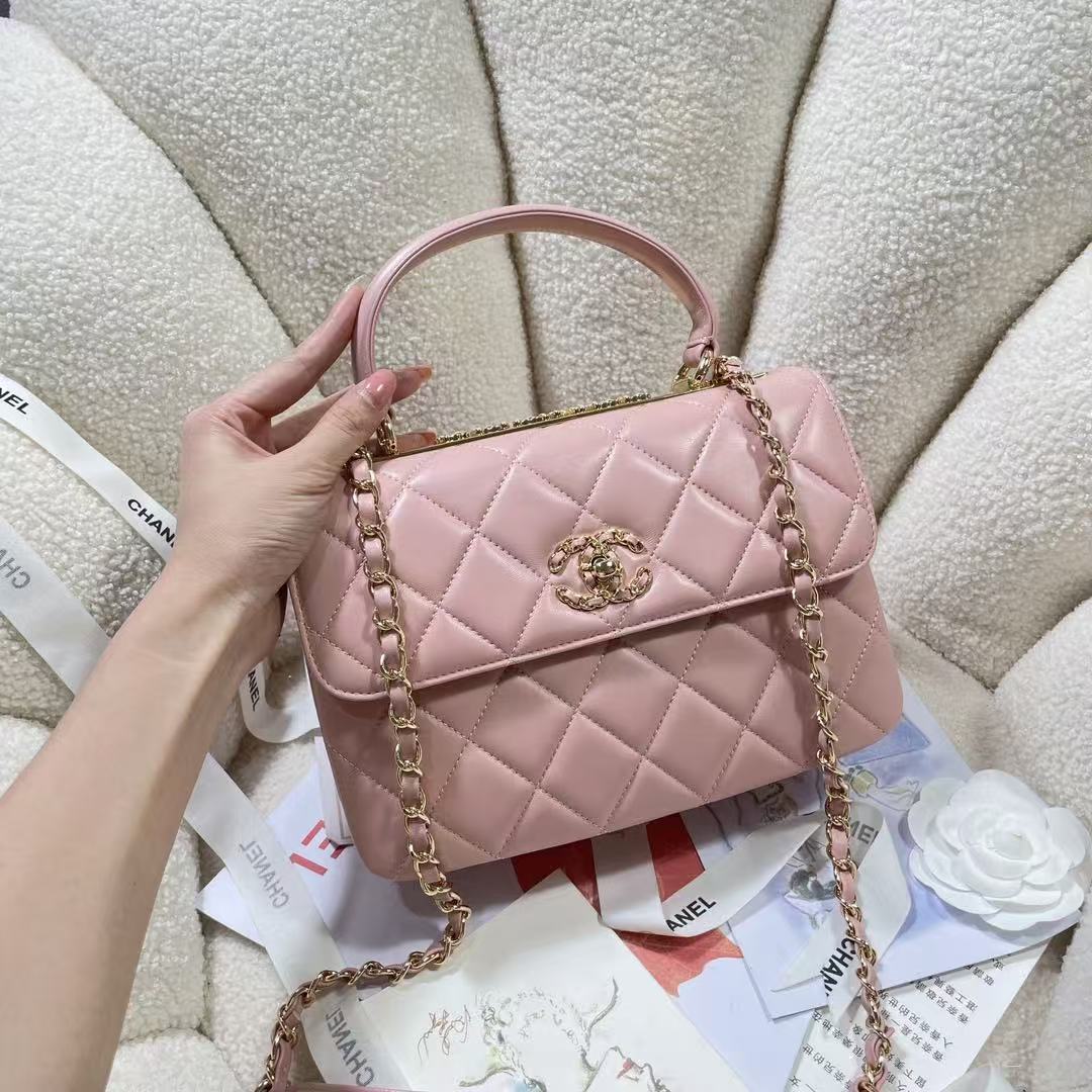 Chanel 2026 Trendy CC Flap Bag 25cm Pink Lambskin