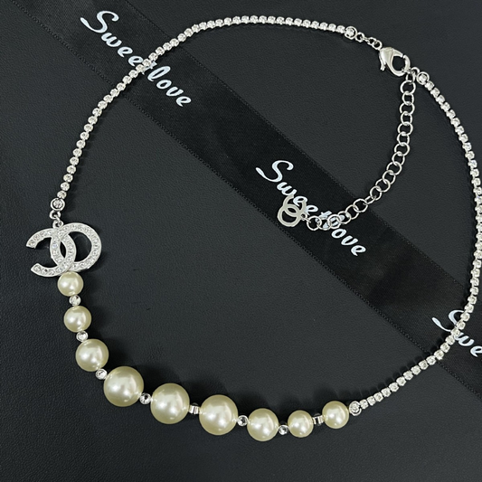 CC Vintage Pearl Sliver Necklaces