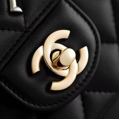 Chanel 2026 Classic 11.12 Bag 20cm Black Sheepskin