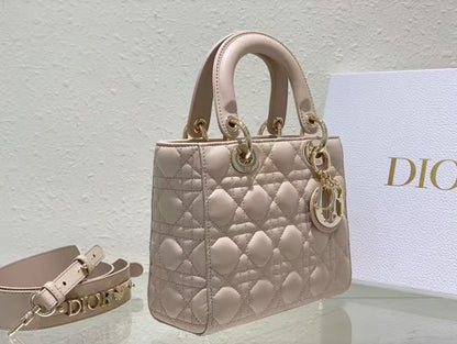 Dior 2026 Lady Dior My ABCDior Bag 20cm Pastel Pink Lambskin
