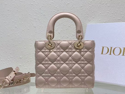 Dior 2026 Lady Dior My ABCDior Bag 20cm Pastel Pink Lambskin