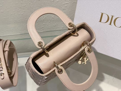 Dior 2026 Lady Dior My ABCDior Bag 20cm Pastel Pink Lambskin