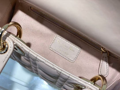 Dior 2026 Lady Dior My ABCDior Bag 20cm Pastel Pink Lambskin