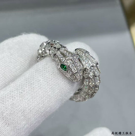 Serpenti White Crystal Ring 354697