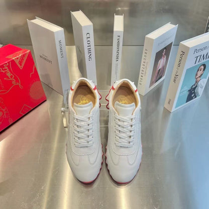 Christian Louboutin Loubishark Sneaker White Red Leather
