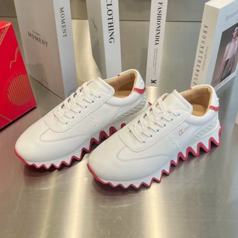 Christian Louboutin Loubishark Sneaker White Red Leather