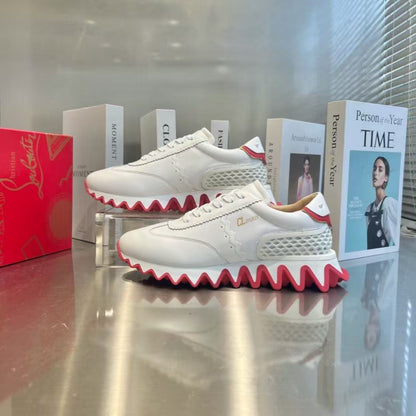 Christian Louboutin Loubishark Sneaker White Red Leather