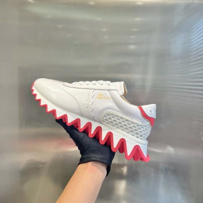 Christian Louboutin Loubishark Sneaker White Red Leather