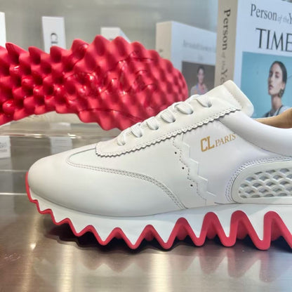 Christian Louboutin Loubishark Sneaker White Red Leather