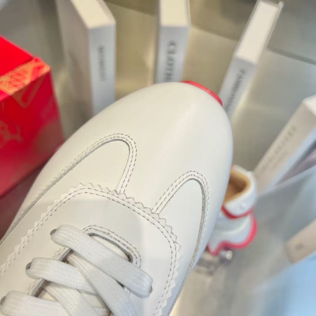 Christian Louboutin Loubishark Sneaker White Red Leather