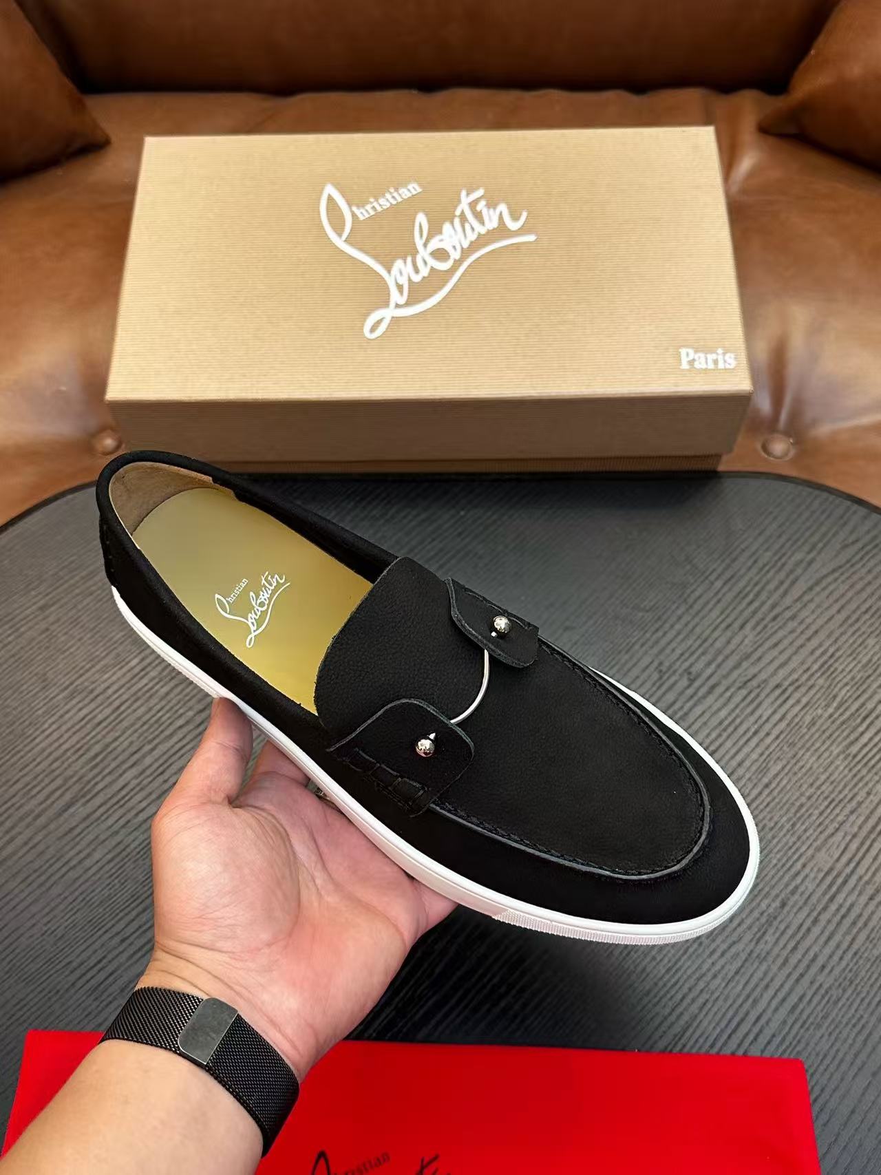 Christian Louboutin Chambeliboat Loafer Black Suede