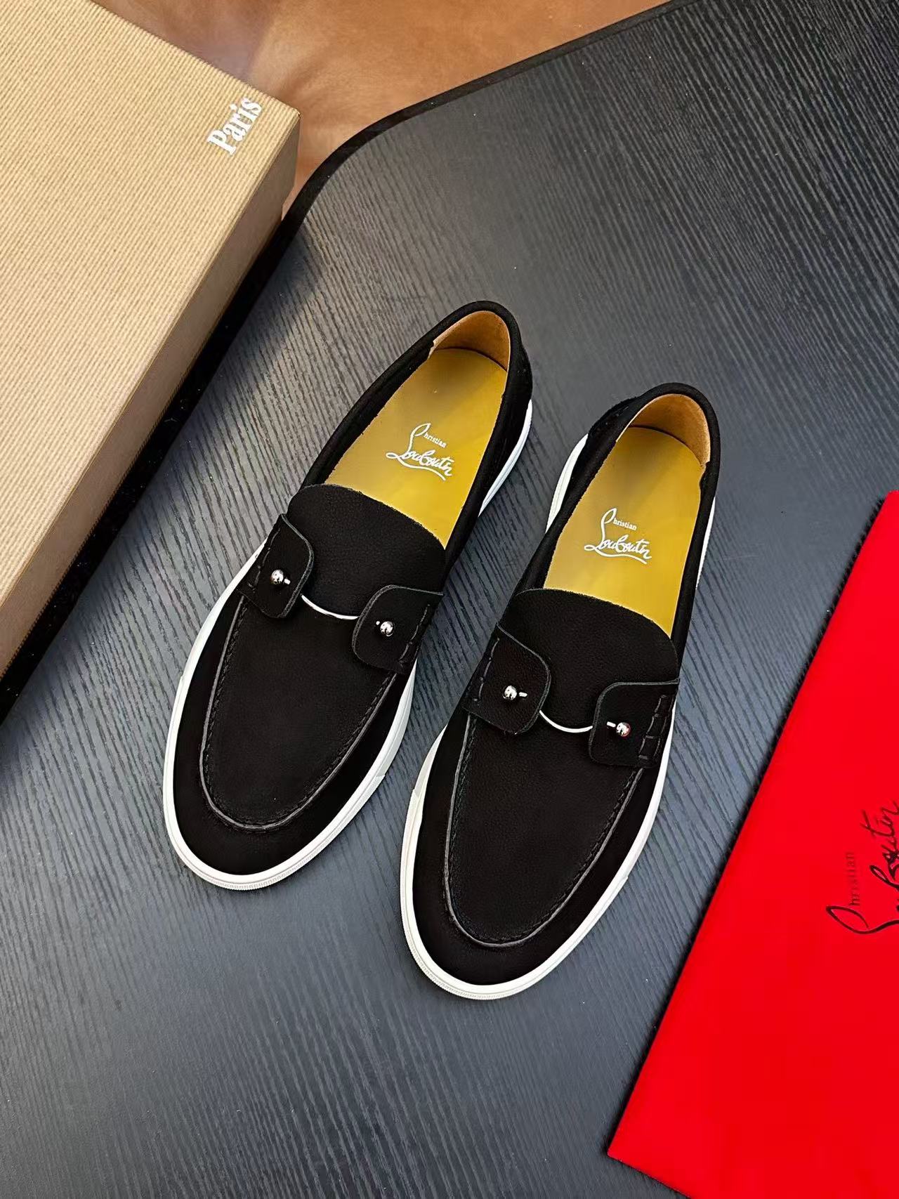 Christian Louboutin Chambeliboat Loafer Black Suede