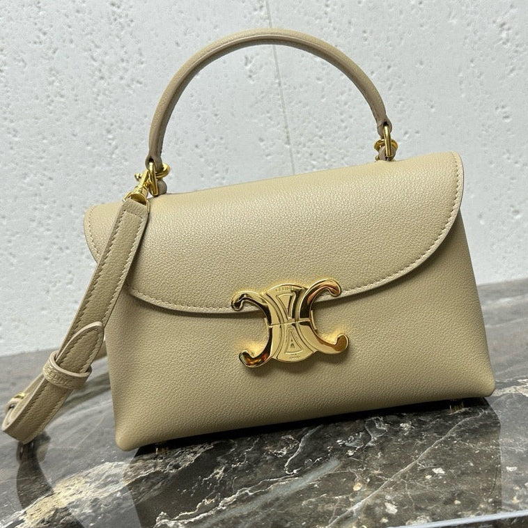 Celine Teen Nino Bag 20.5cm Light Beige Calfskin